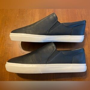 Vince Men's Fletcher Black Leather Slip-on Sneakers US 11 EUR 45